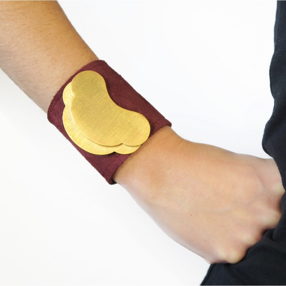 Khamsin burgundy cuff bracelet