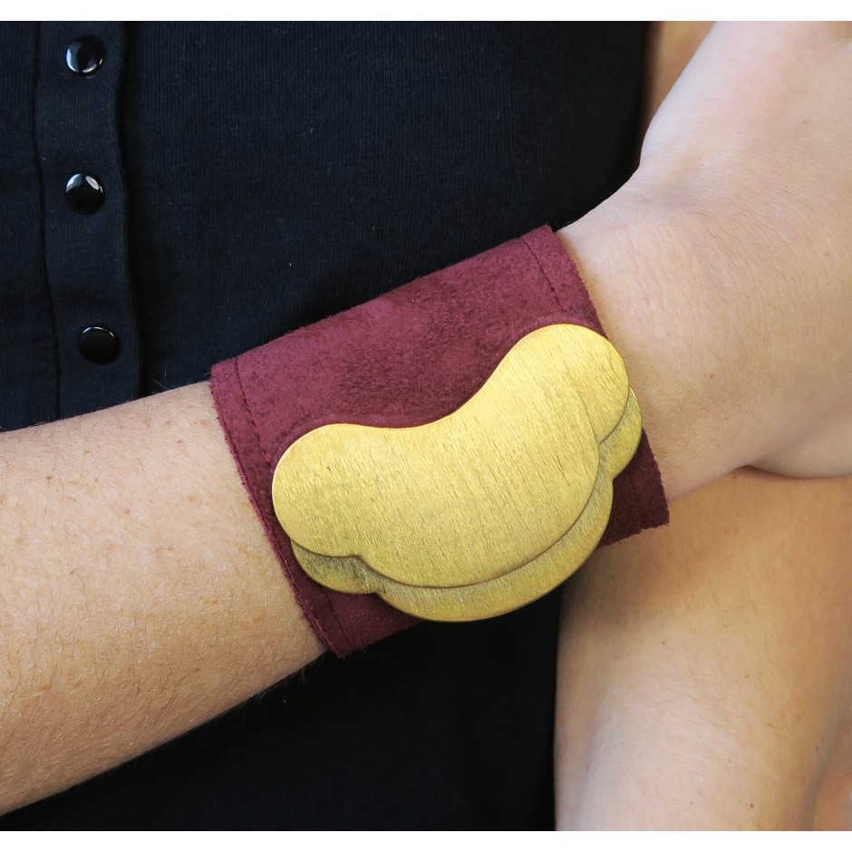 Khamsin burgundy cuff bracelet