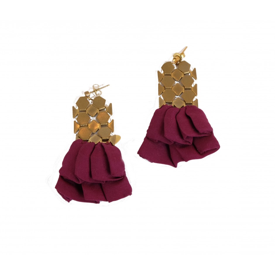 Hula dark purple earrings