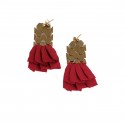 Hula burgundy earrings