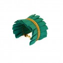 Hawaii green turquoise cuff bracelet