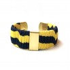 Twiggy navy and yellow cuff bracelet