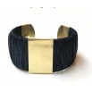 Twiggy navy shiny cuff bracelet