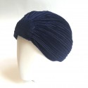 Turban Velours bleu marine