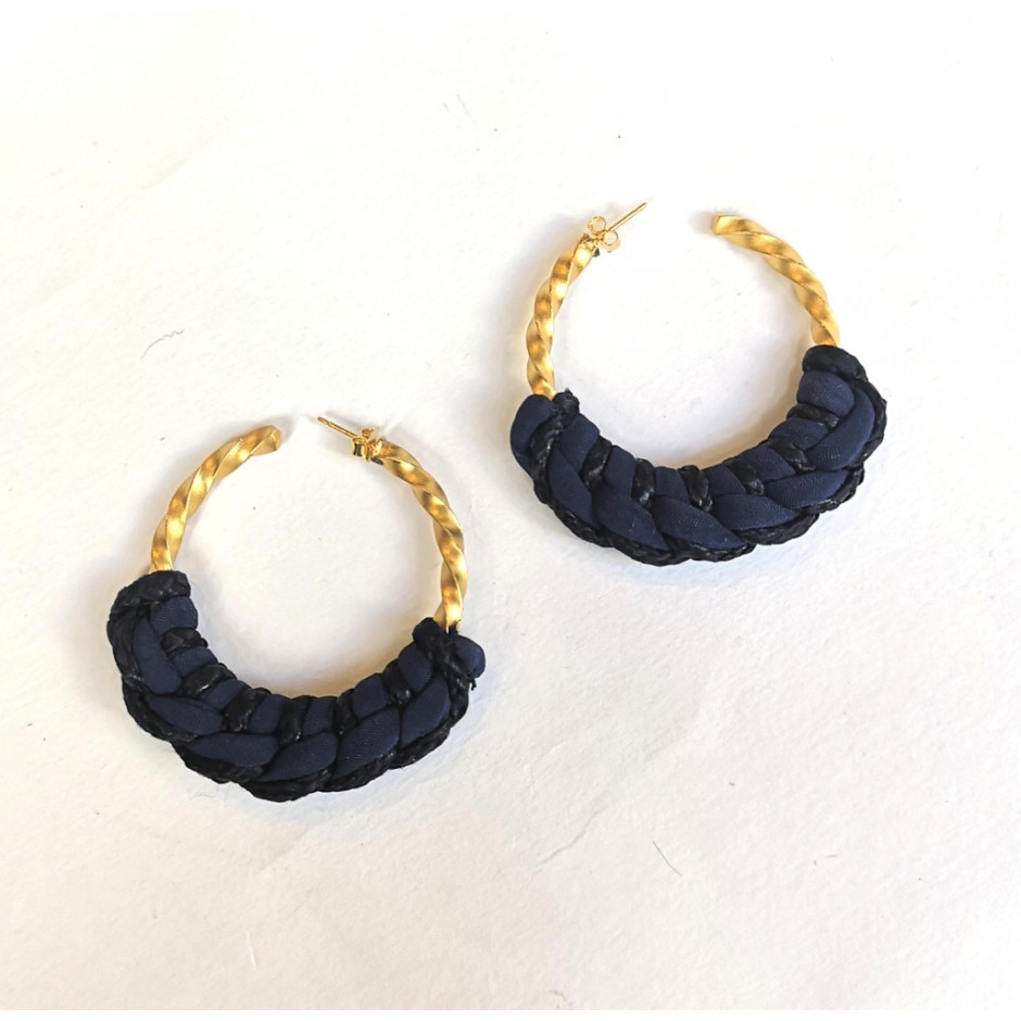 Boucles d'oreille Guadalupe bleues