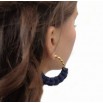 Blue hoop earrings Guadalupe