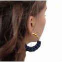 Boucles d'oreille Guadalupe bleues