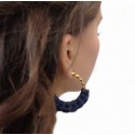 Blue hoop earrings Guadalupe