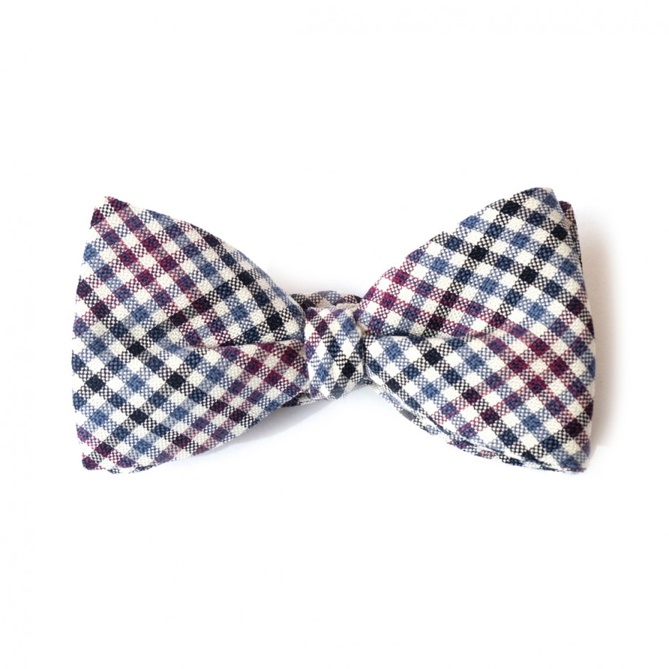 Checked bow tie