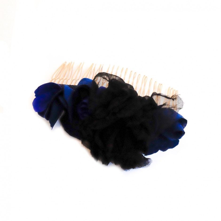 Manuela comb black and blue 
