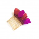 Manuela fuchsia burgundy comb PM