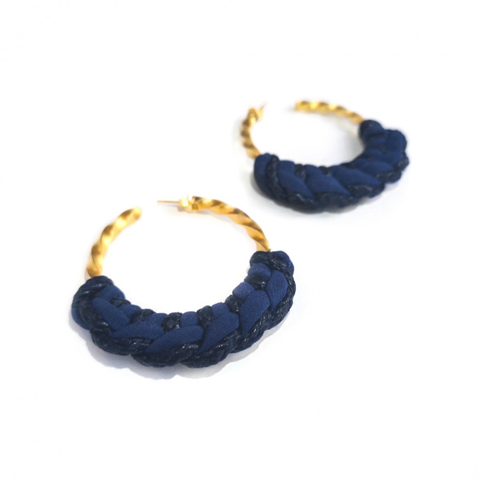 Boucles d'oreille Guadalupe bleues