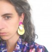 Fuchsia clip earrings Beatriz