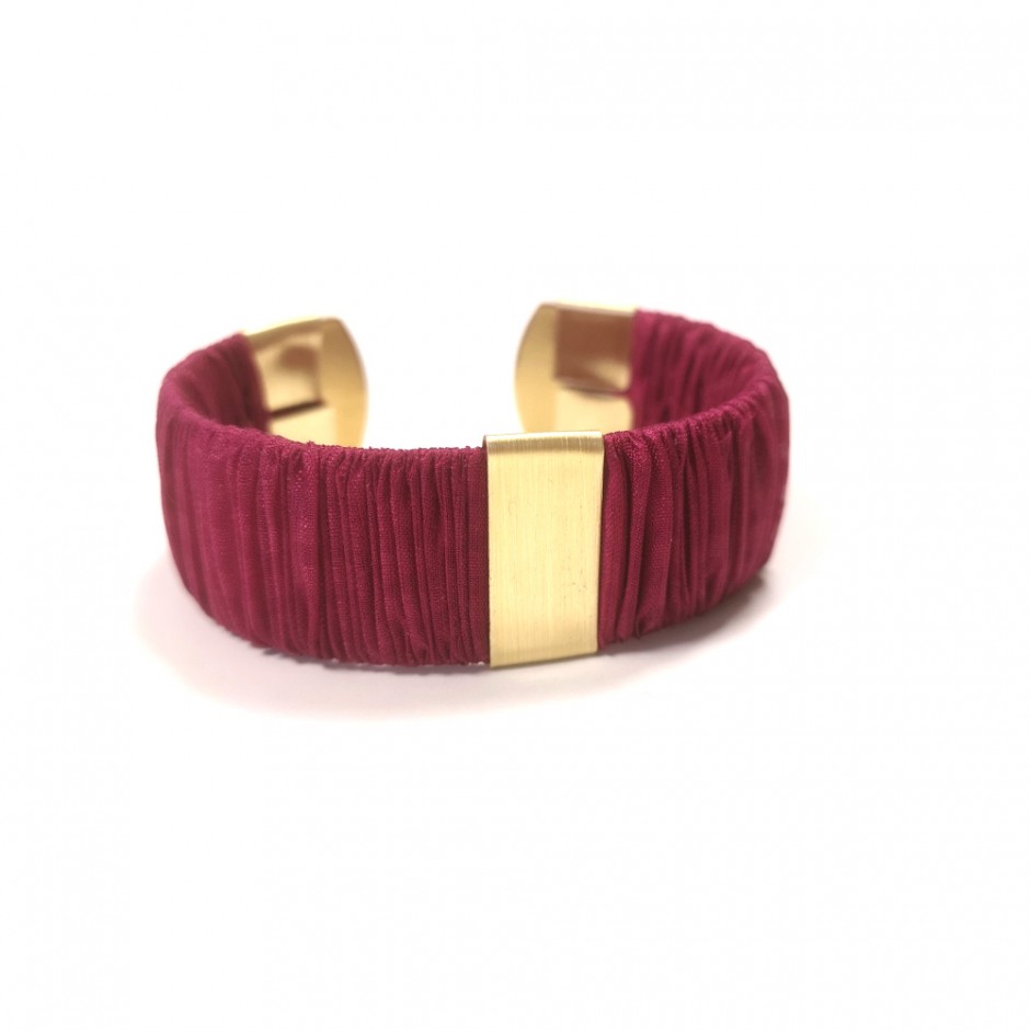 Twiggy yellow and navy cuff bracelet S