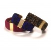 Twiggy yellow and navy cuff bracelet S