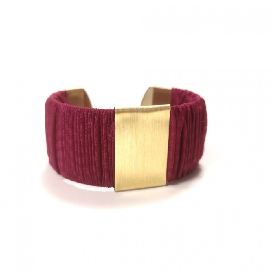 Large Twiggy dark pink cuff bracelet