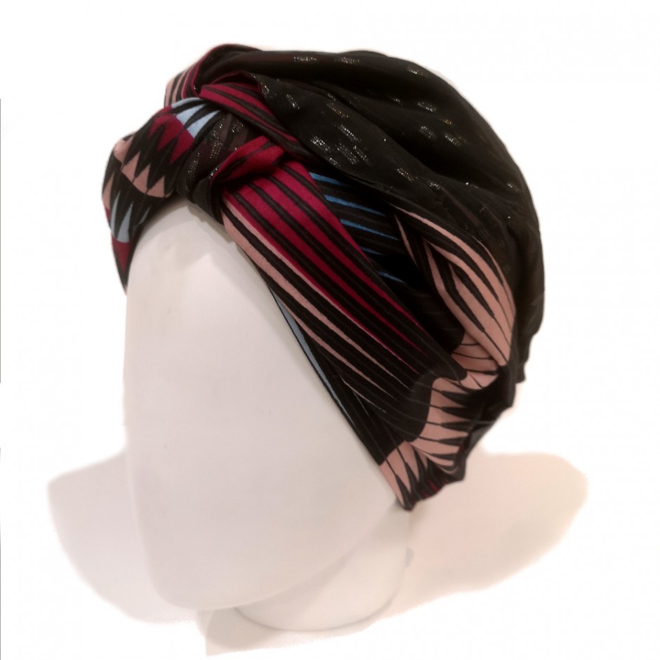 Diawara black and pink turban