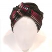 Turban Diawara noir et rose