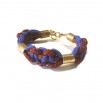 Bracelet M marron et mauve