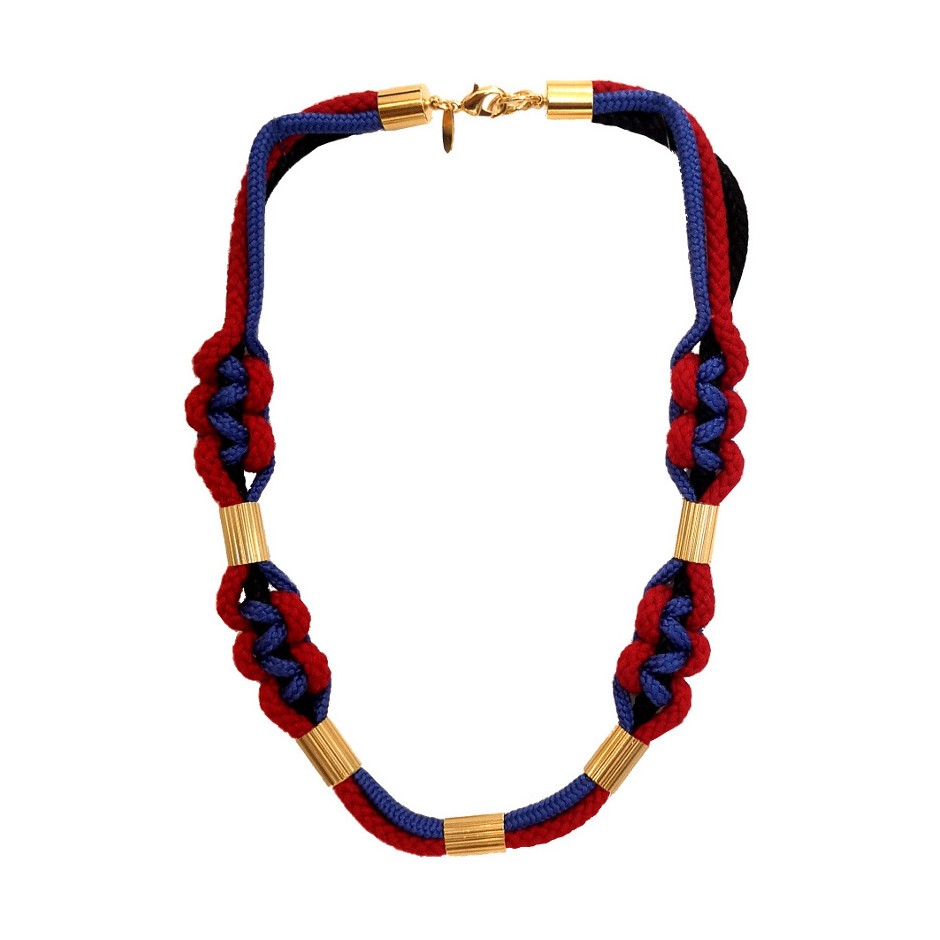 purple and red necklace M