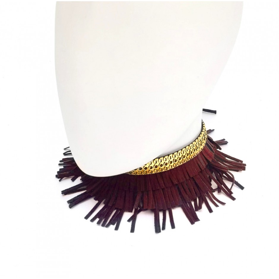 Burgundy Necklace George Frange